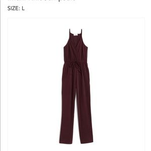 Kaileigh wine colored jumpsuit size Large. Has pockets. Never worn